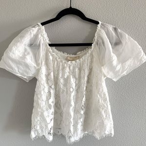 White Lace Moulinette Soeurs Top - XS